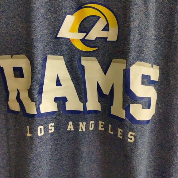Los Angeles Rams Men's XL Short Sleeve Shirt Blue Logo Front NEVER WORN NFL - Picture 2 of 7